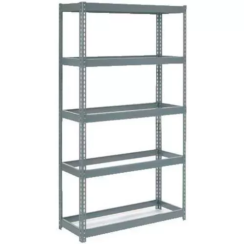 Global Industrial 5 Shelf, Heavy Duty Boltless Shelving, Starter, 48"W x 18"D x 60"H, No Deck