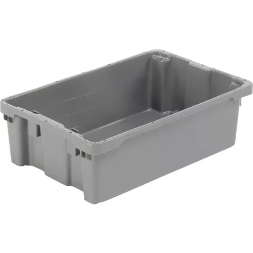 LEWISBins Polyethylene Container, 20"L x 13"W x 6-1/4"H, Gray - Pkg Qty 5